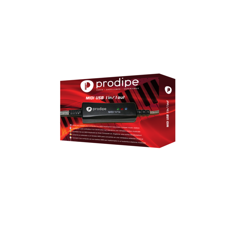 Prodipe- 1in/1out, Interface Midi