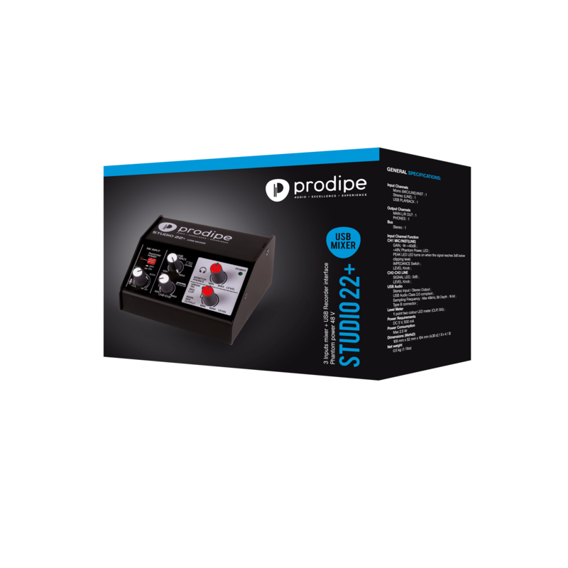 Prodipe- STUDIO22+, Interface audio USB