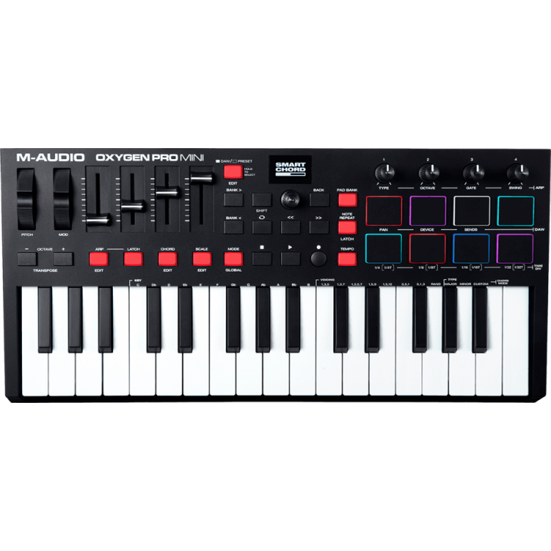 M-Audio Oxygen Pro Mini, clavier maitre
