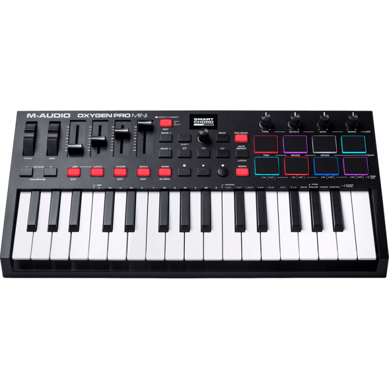 M-Audio Oxygen Pro Mini, clavier maitre