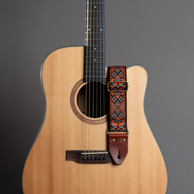 Sangle de guitare Cascha Jacquard -...