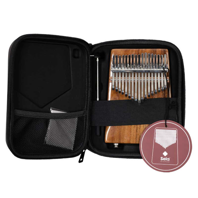 Sela Kalimba 17 Koa Hollow avec Pickup