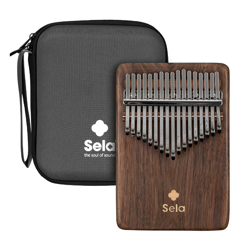 Sela Kalimba 17 Solid Black Walnut