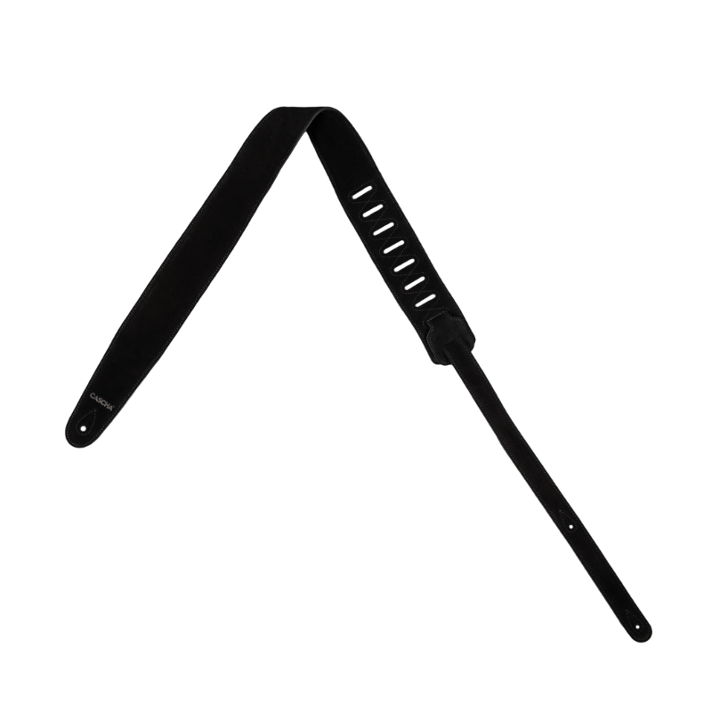 Sangle de guitare en cuir – Noire