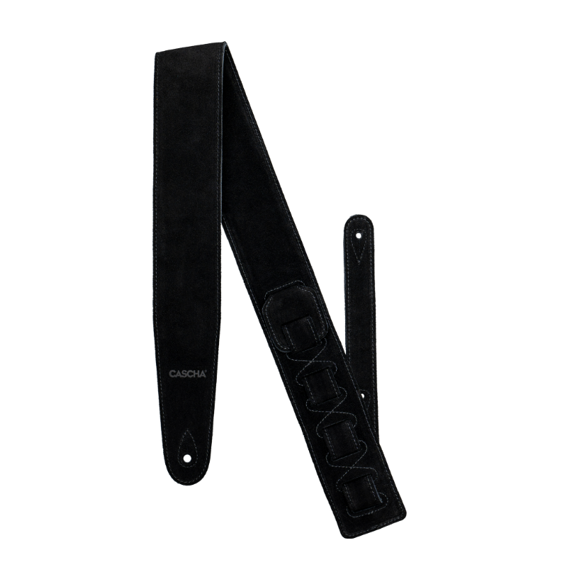 Sangle de guitare en cuir – Noire