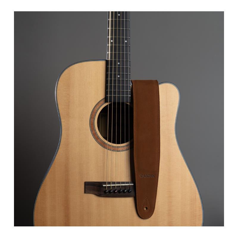 Sangle de guitare en cuir – MARRON