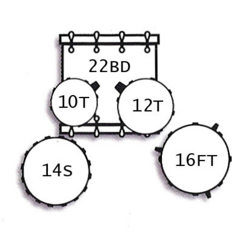 Batterie Tamburo TB T5R22BRDSK 22