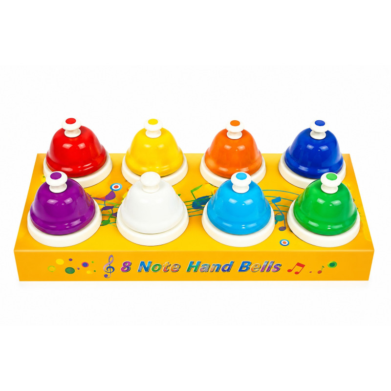 Jeu de 8 Cloches Musicales Colorées