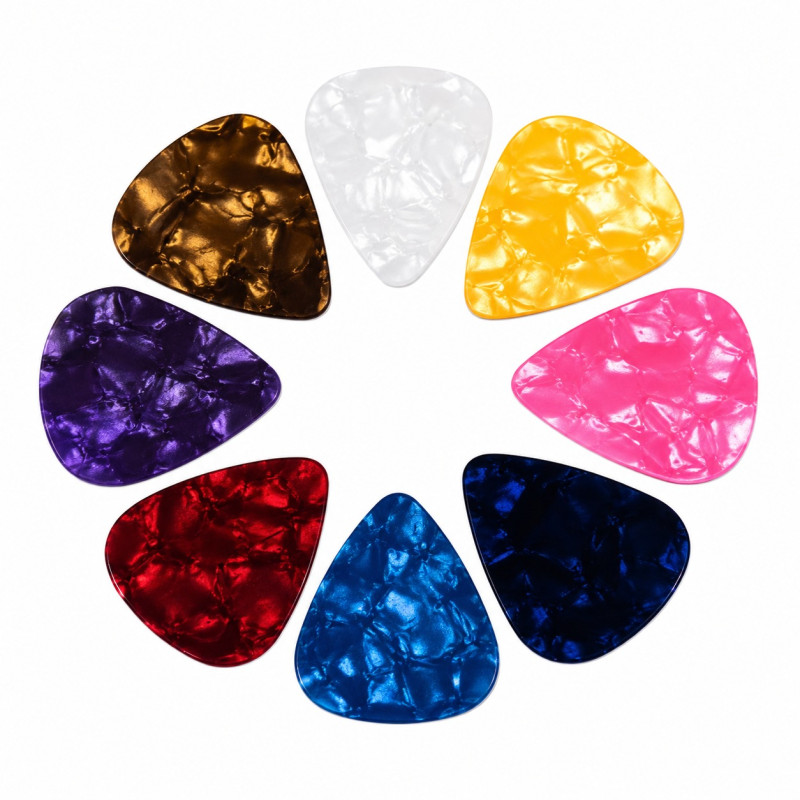 Lot de médiators nacrés pour guitare