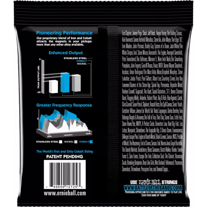 Jeux cordes ERNIE BALL - CEB 2725
