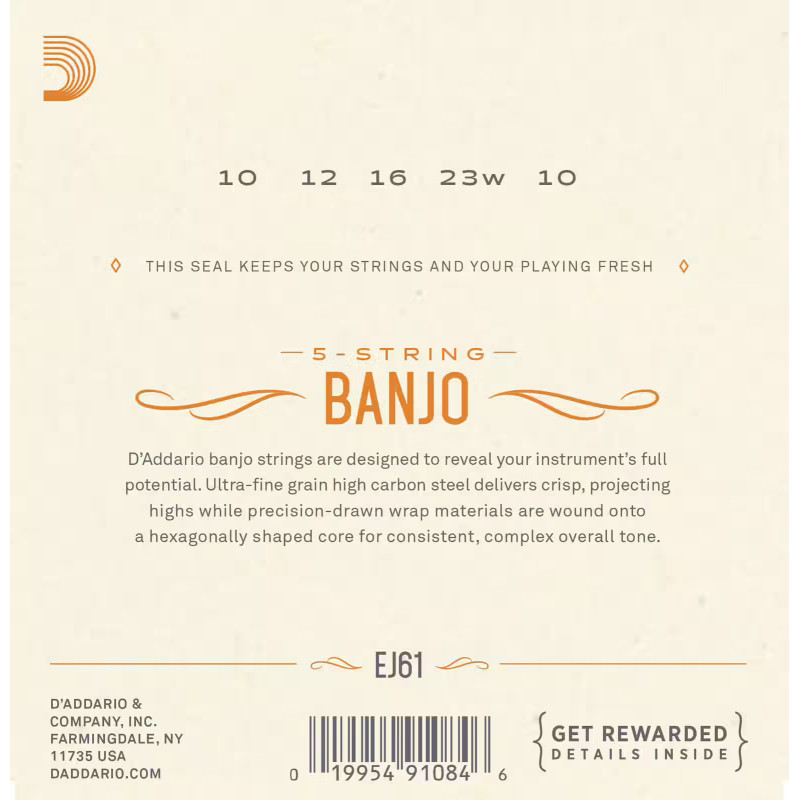 D'Addario And Co EJ61 Jeu Nickel pour...