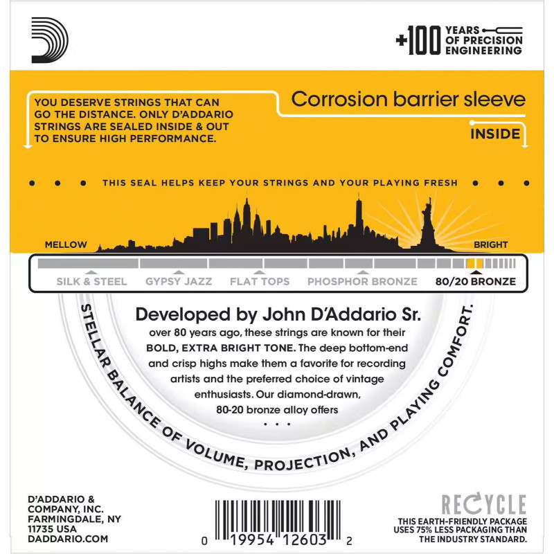 D'Addario And Co EJ14 Bronze Light...