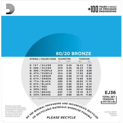 D'Addario And Co EJ36 80/20... 2