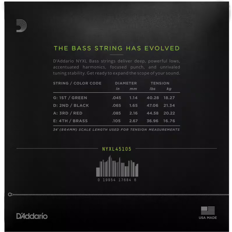 D'Addario And Co NYXL45105 Long Scale